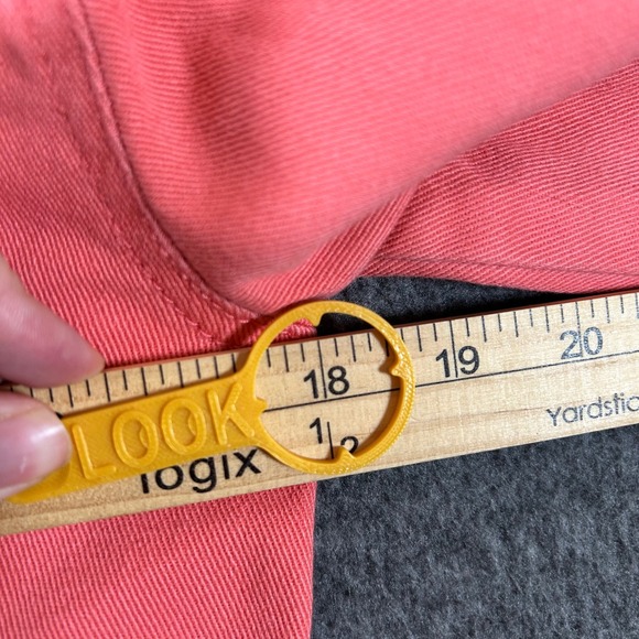 Vintage Ralph Lauren Jeans Co Coral Denim Blazer Jacket Womens S Distressed - Picture 9 of 10